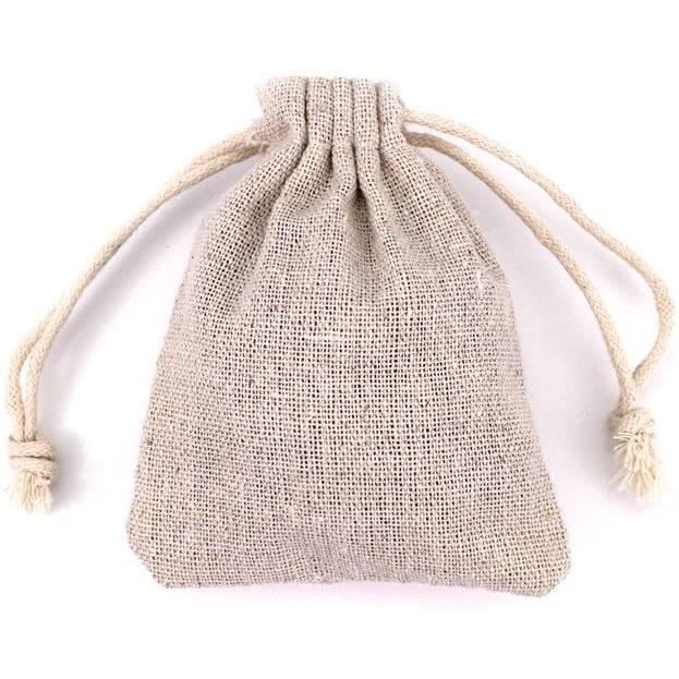 Lot de 50 sacs en coton avec cordon réglable, sac cadeau, sacs en tissu  pour travaux manuels, sac en tissu pour matériel de peintu