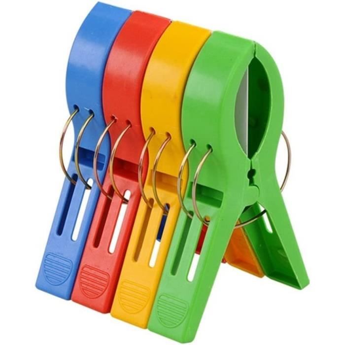 PORTENTUM Pinces pour Serviette de Plage, Lot de 12, Multicolore