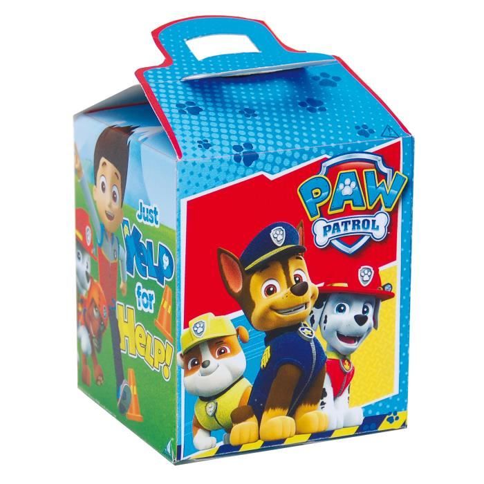 Boite A Cadeaux En Carton Pat Patrouille 9 5 X 9 5 X 11 Cm Cdiscount Maison