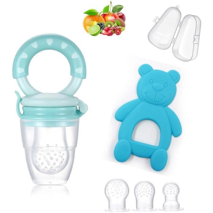 D Alimentation Pour Bebe Tetine A Fruit 1 Grignoteuse Bebe 3 Tetines Evolutives 3 A 24 Mois Sans Bpa Latex Plomb Normes Ce Bleu Cdiscount Puericulture Eveil Bebe