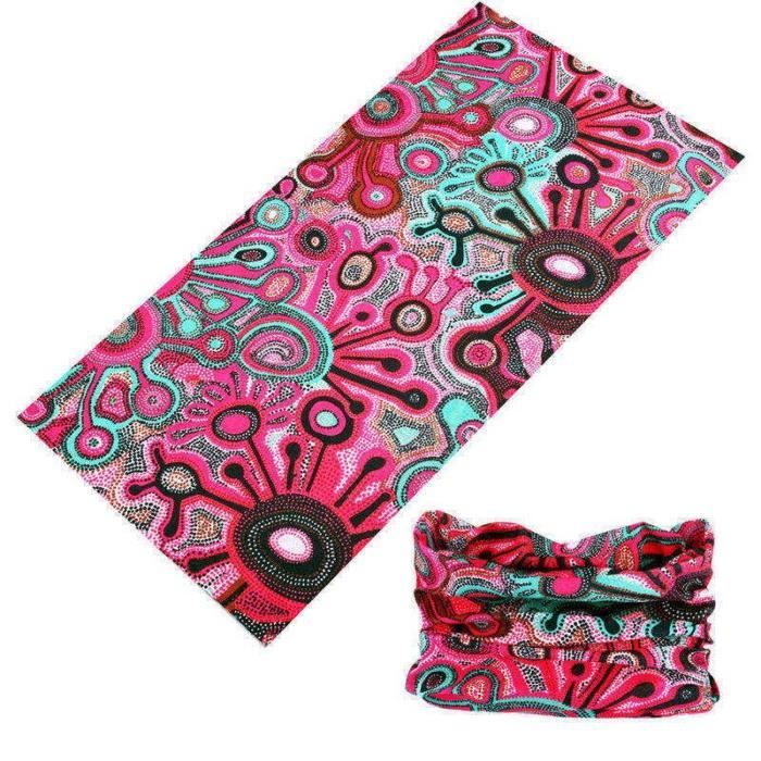 Foulard Bandana Cou Multifonction - Soie Glacée - Cache-cou & Masque Cyclisme