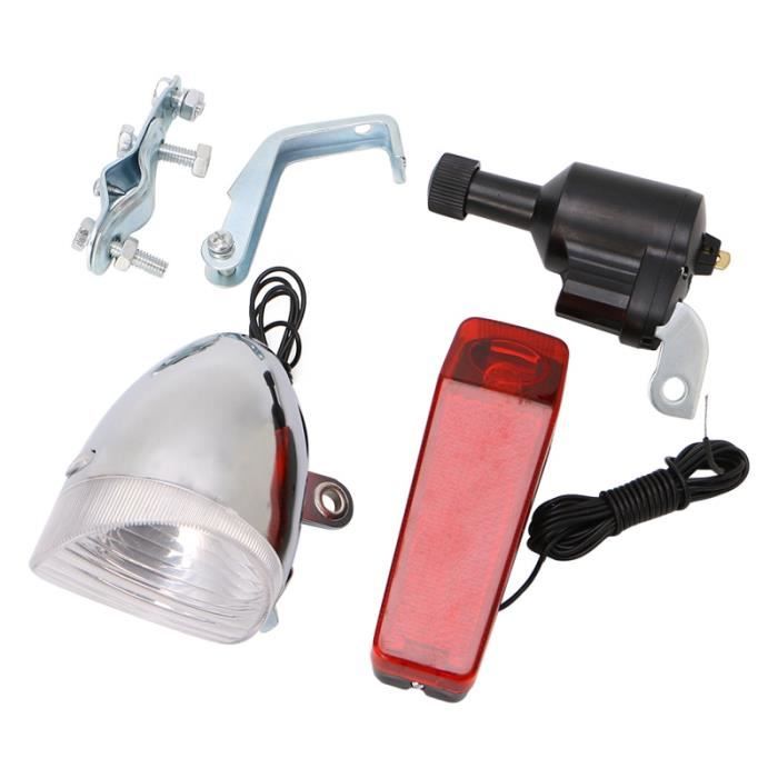 Générateur Dynamo Vélo Motorisé - Feu Arrière avec Accessoires - OOTDTY - Rouge