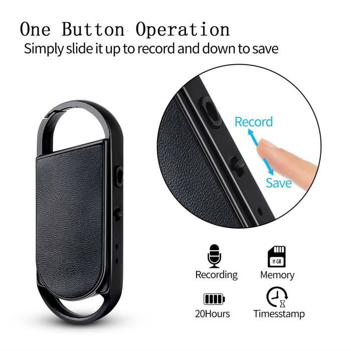 Zeerkeer Mini enregistreur Vocal, Meilleur USB 8 Go Digital Voice
