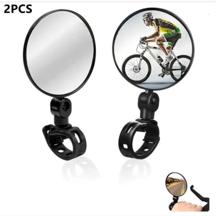 Rétroviseur Vélo Gauche Réglable - Grand Angle, Fixation Robuste, Compatible VTT Et Vélo Électrique