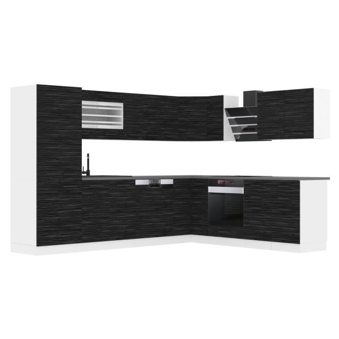 Cuisine Complète - B BELINI GROUP - Modèle JULIE - Ébène Royal - Design Contemporain - 240x60 cm