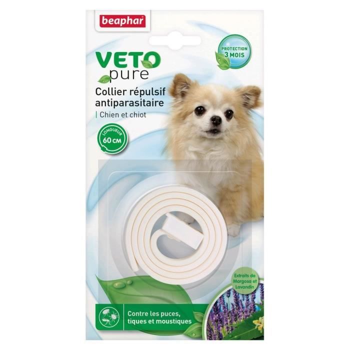 Meilleurs prix pour BEAPHAR Collier antiparasitaire Vetopure - Pour chien et chiot - Blanc