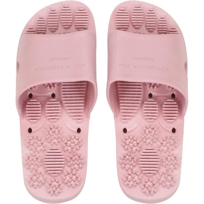Sandales De Massage En Pierre Naturelle – Acupression Pour Les Pieds, Tailles 35 à 44, Noir