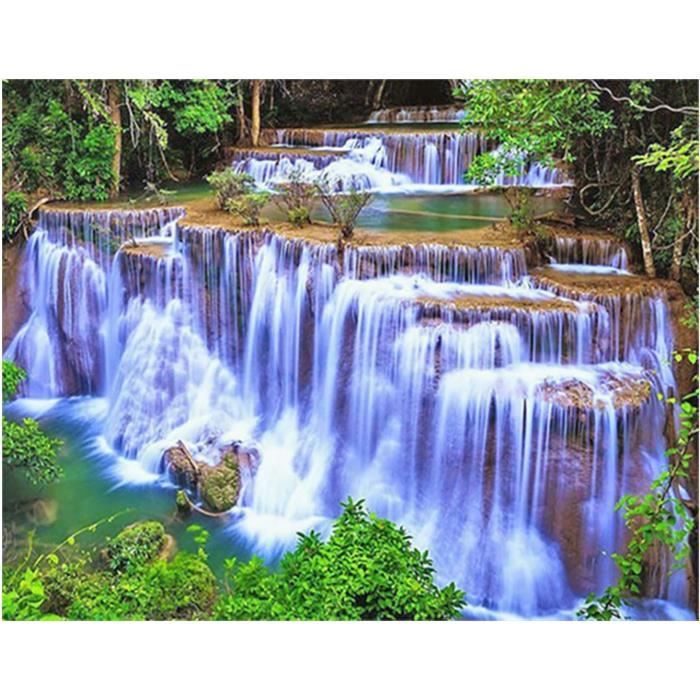 SHEGZHUC Diamond Painting Quadrato 50x40 Cm - Orchidea Bianca E Bambù, Kit Completo Con Tela HD - 3