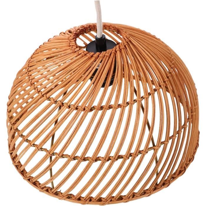 Couronne De Plafond En Rotin Blanc - Diamètre 60 Cm, 15 œillets Métalliques - Pour Suspensions Décoratives