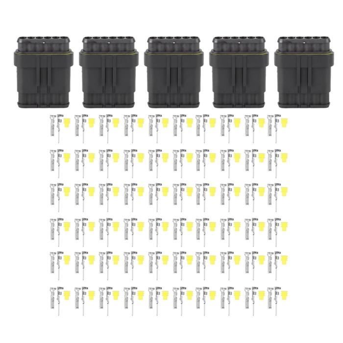 Kit De 320 Connecteurs électriques étanches Pour Voiture/moto - Bornes 1/2/3/4/6 Broches, Câbles 14-20 AWG - 3