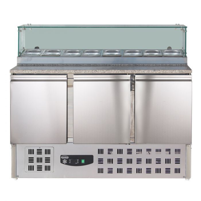 TABLE PRÉP POUR PIZZA 3 PORTES - 7450.0220 - COMBISTEEL