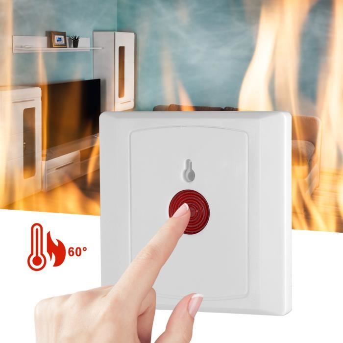 FRCOLOR Bouton D'alarme Incendie Réinitialisable - Interrupteur Manuel