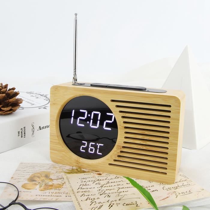 AboveClock Réveil Numérique, Horloge Numérique LED Reveil Matin Avec 2