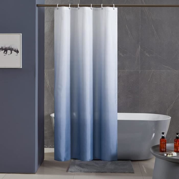 Rideau de Douche 120 x 200 Plage, 3D étoile De Mer Rideau Douche Anti Moisissure Tissu Rideaux de Douche 100% Polyester Rideau de Salle de Bain, avec 8 Crochets