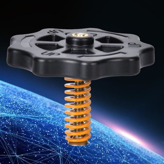 Zeberoxyz Lot De 4 Écrous De Nivellement Aluminium 60mm Avec Ressorts Et Vis M4x40mm Pour CR10 Ender 3