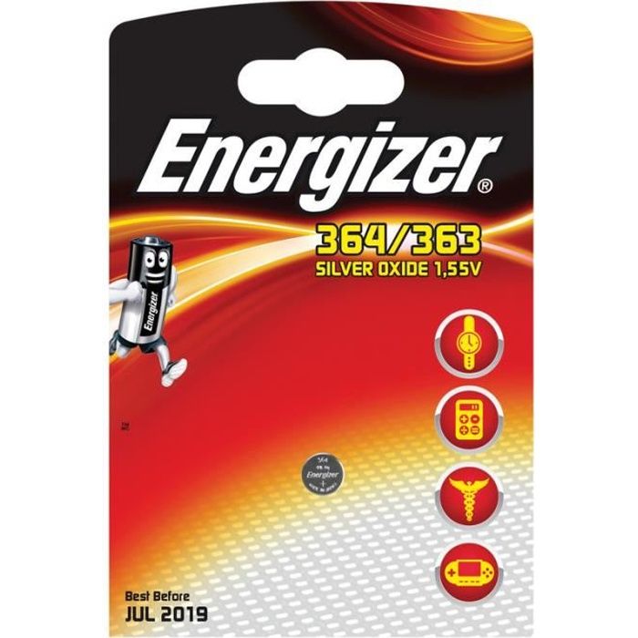 Energizer 364-363, Argent-Oxide (S), Pile bouton, 1,55 V, 1 pièce