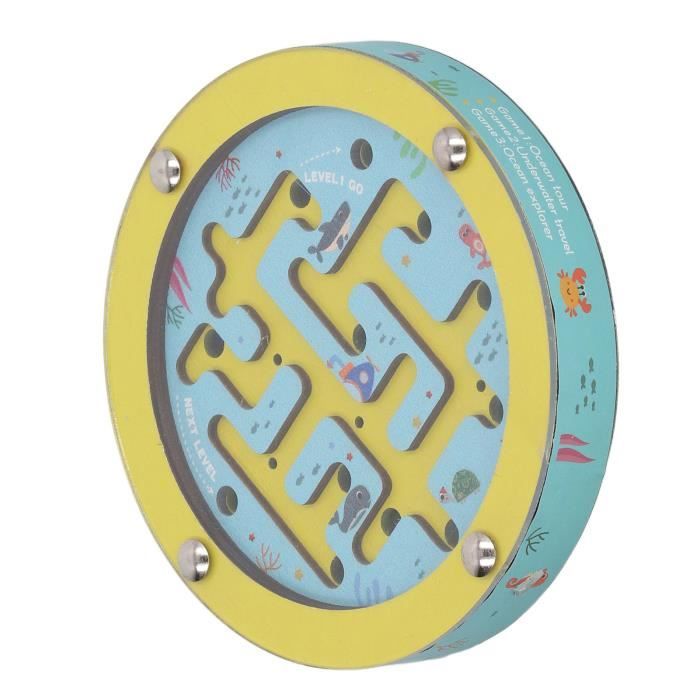 JTLB Labyrinthe Balle En Bois – Puzzle Éducatif Équilibre, Jeu Cérébral Adultes & Enfants