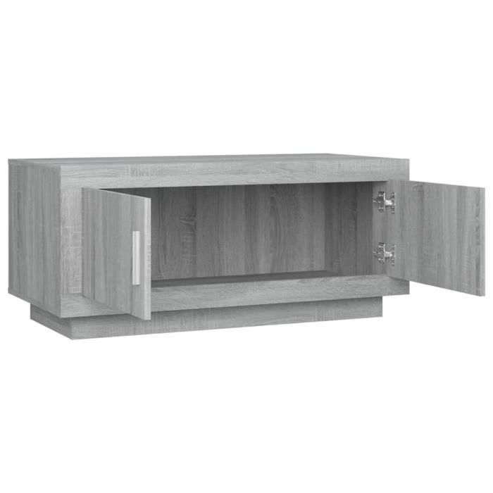 LESS Table basse Sonoma gris 102x50x45 cm Bois d'ingénierie A3 ...