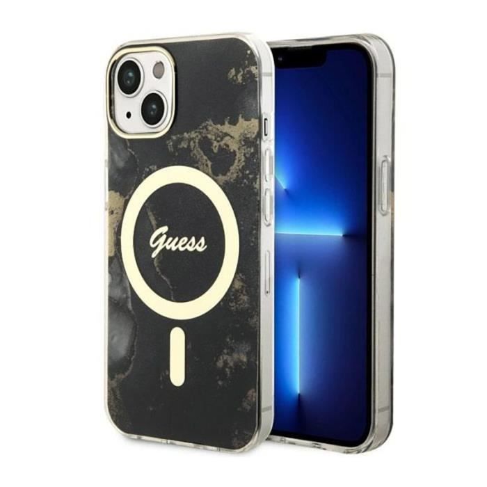 Guess Golden Marble MagSafe Coque pour iPhone 14 3666339115753