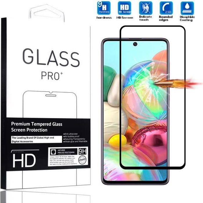 Samsung Galaxy A71 Verre Trempé 3D Couverture Complète - [1 Pièces] Ecran Film de Protection Ecran Samsung Galaxy A71 2019