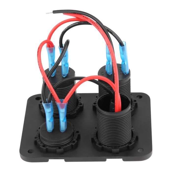 Prise USB Double Avec Voltmètre Numérique – Interrupteur à Bascule 12V, 4.2A, étanche, Pour Bateau Et Camping-car