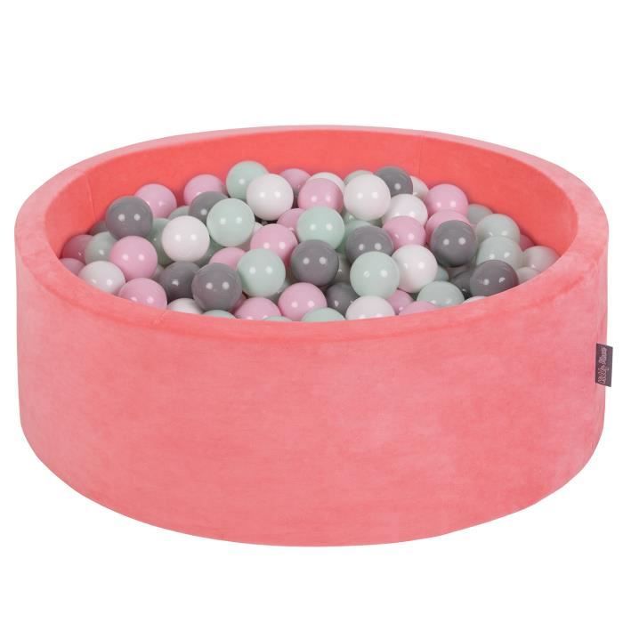 Piscine à Balles Bébé Piscine à Balles KiddyMoon 90x30cm - 200 Balles 7cm - Couleurs Pastel - Enfant Balles 7cm Sans BPA
