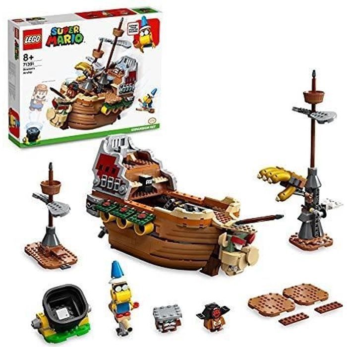 Jouet de construction LEGO Super Mario - La Forteresse Volante de Bowser - 3 figurines incluses
