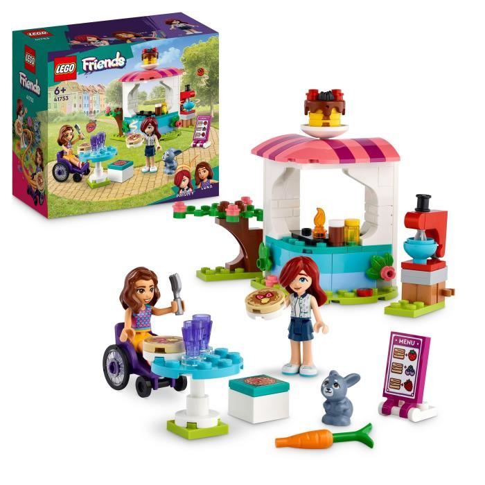 LEGO® Friends 41753 La Crêperie, Jouet Créatif avec Figurine de Lapin, Cadeau Enfants 6 Ans