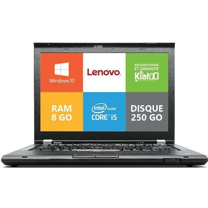 Top achat PC Portable Ordinateur portable Lenovo ThinkPad T420 Core I5  8go ram 250go disque dur,windows10, pc portable reconditionné pas cher