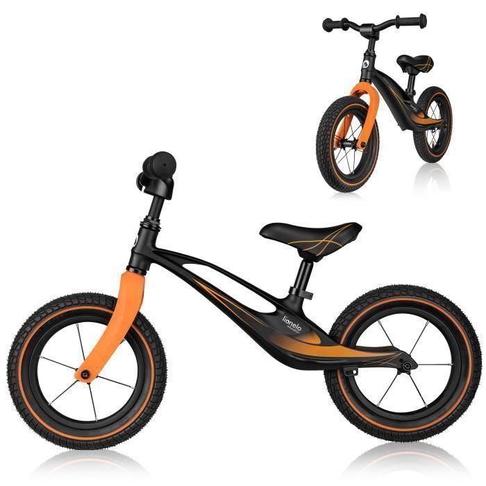 LIONELO Draisienne Bart v&eacute;lo pour enfant - Noir Orange