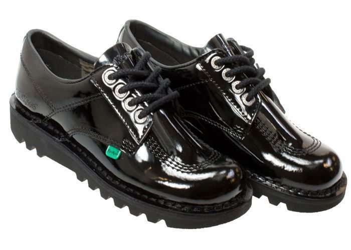 Chaussures Kickers Vintage En Cuir Noir - Taille 39 - Occasion - Collection