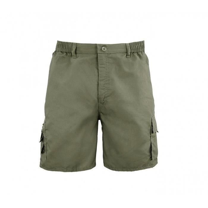 Bermuda De Travail Planam Canvas 320 - Taille XXXL - Gris/Noir - Poches Renforcées Cordura - Réfléchissant