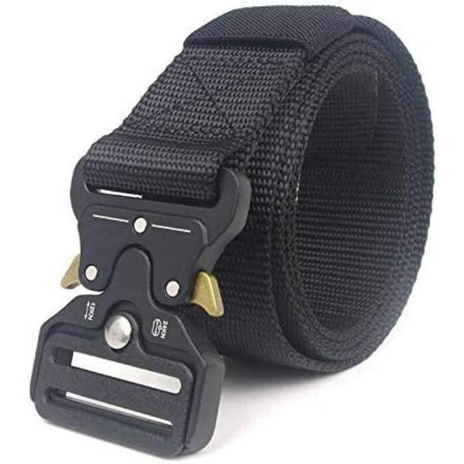 Ceinture Tactique Nylon - Boucle Rapide Métal, Taille 34-42", 125cm