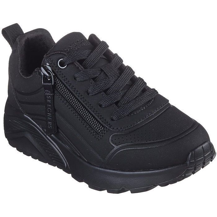 Skechers Chaussures pour Fille - SKECHERS Uno Lite - Fermeture Zip - Noir
