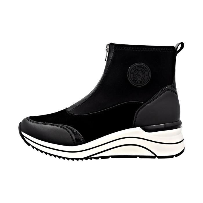 Remonte Basket Montante - REMONTE - Leo - Noir - Zip - Compensé - Femme
