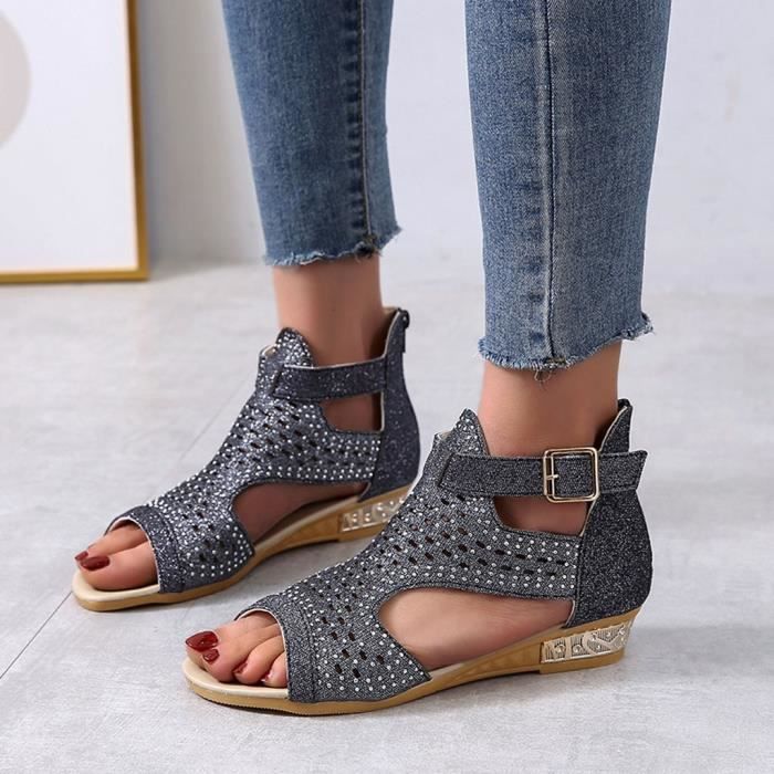 Baskets Femme Sans Lacets STQ - Chaussures Slip-on Confortables Pour Marche, Sport Et Quotidien