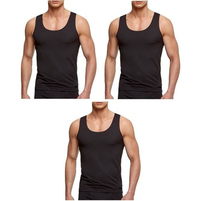 Débardeur en coton 3 pièces pour homme Taille L - Sodishop