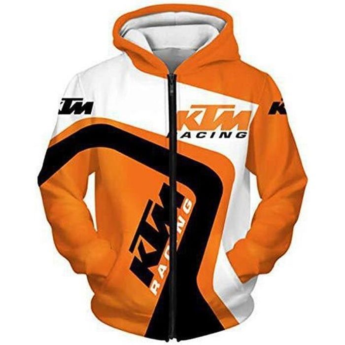 Nouveau KTM sweat à capuche moto pull 3D impression numérique