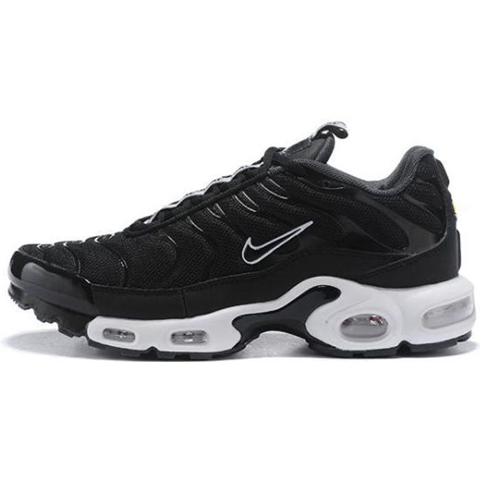 Baskets Nike Air Max TN 1 Plus Chaussures Femme Homme de running Noir Blanc  - Cdiscount Sport