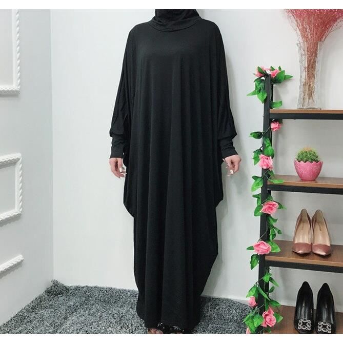 Robe De Prière LOCCO Pour Fille - Manches Longues 100% Polyester - Hijab Intégré - Taille 6-11 Ans - 7 Couleurs