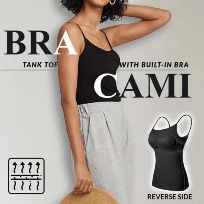 DESIGN - Débardeur avec soutien-gorge intégré - Noir