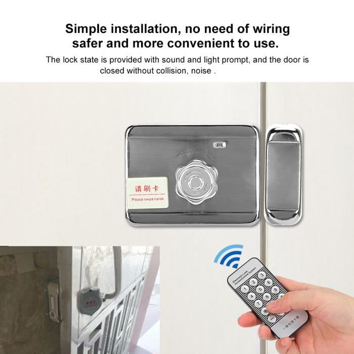 Serrure de porte - OMABETA - Télécommandée - Installation simple - Niveau de sécurité 6 - Alarme antidérapante