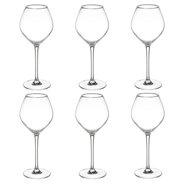 Lot De 6 Verres à Eau Excelsa Porto Cervo - Verre Soufflé Bleu, 270 Ml - Fabriqué En Italie