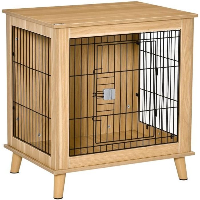 PawHut Cage pour chien cage pour animaux sur pied interieur meuble