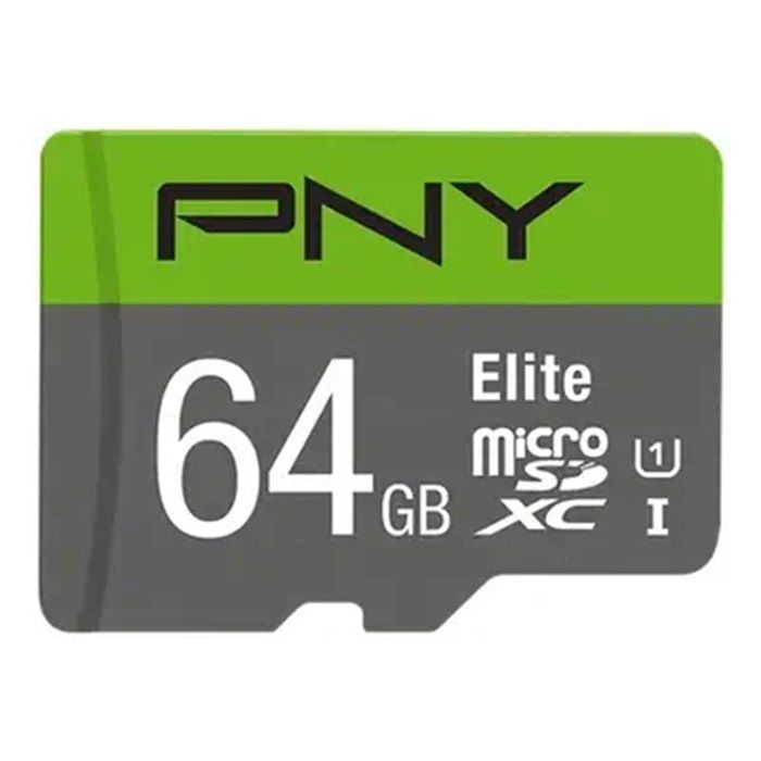 PNY Elite - Carte mémoire microSDXC - 64 Go - UHS-I U1 Classe 10 - 100 Mo/s