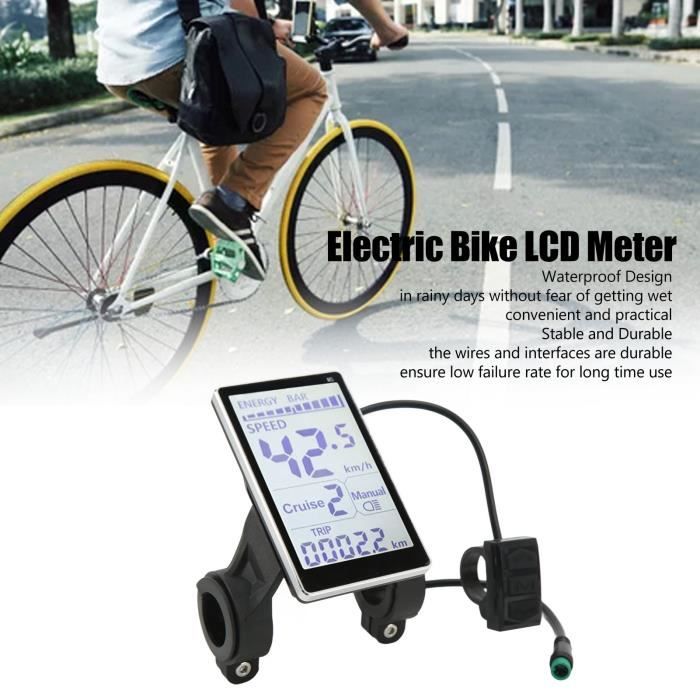 Écran LCD Pour Vélo Électrique BAFANG BBS01 BBS02 - Panneau Commande UART 5 Broches
