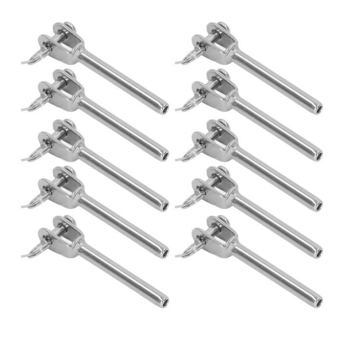 100 Raccords D'extrémité En Inox T316 Pour Garde-corps Câblés - Pour Câble De 3/16 Pouce