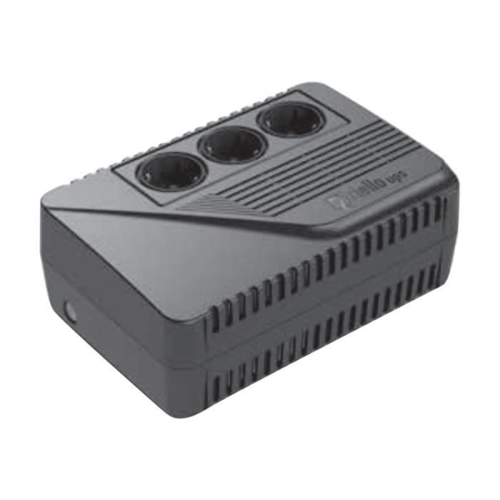 Onduleur – Riello – iPlug SE IPE 600 – 600 VA – 360 Watt – 3 connecteurs de sortie – Noir