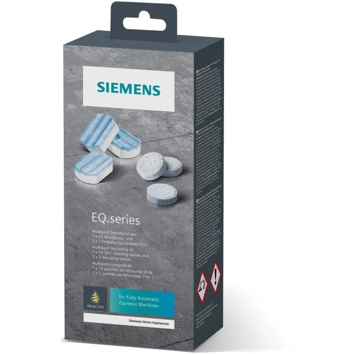 Tablettes de nettoyage et de détartrage SIEMENS TZ80003A Multipack de 16