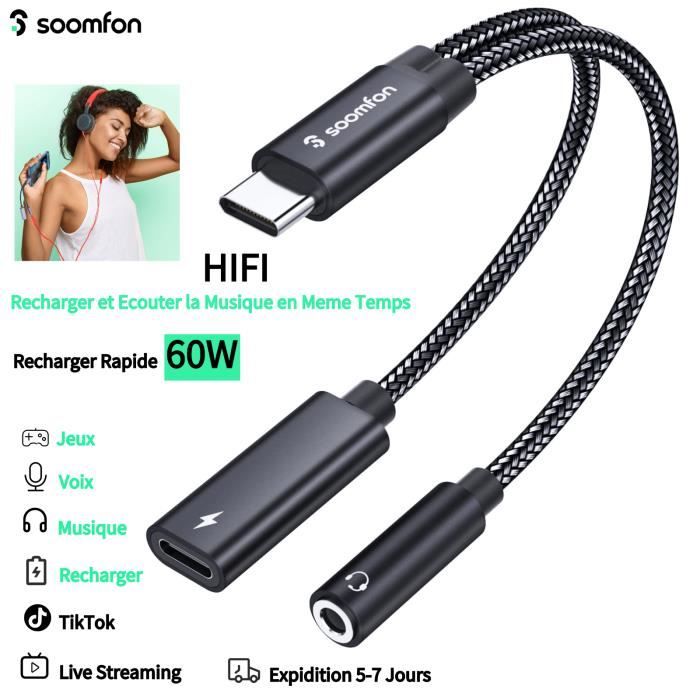 Câble Adaptateur USB/AUX Pour MAN TGX TGS - Prise Jack 3,5mm, Quadlock, Neuf